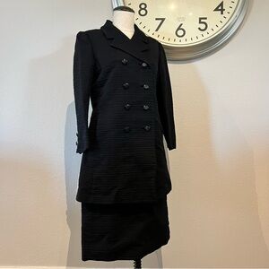 Vintage Black Skirt Suit Set